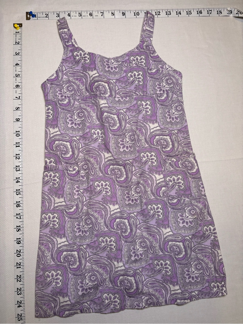 Vintage Old Navy Purple Paisley Dress Girls Size 6 Y2K
